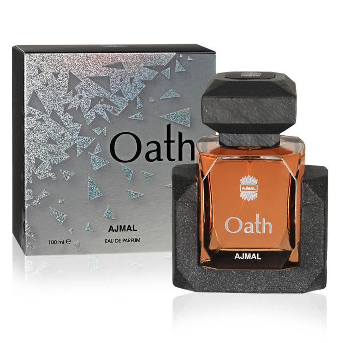 Ajmal Perfumes Oath for Him Eau De Parfum 100mlPerfumes & FragrancesOath is a premier chypre fragrance that offers a fresh summer adventure with a citrus burst and warm wood and amber base. Its captivating allure leaves an indelible impression. This makes